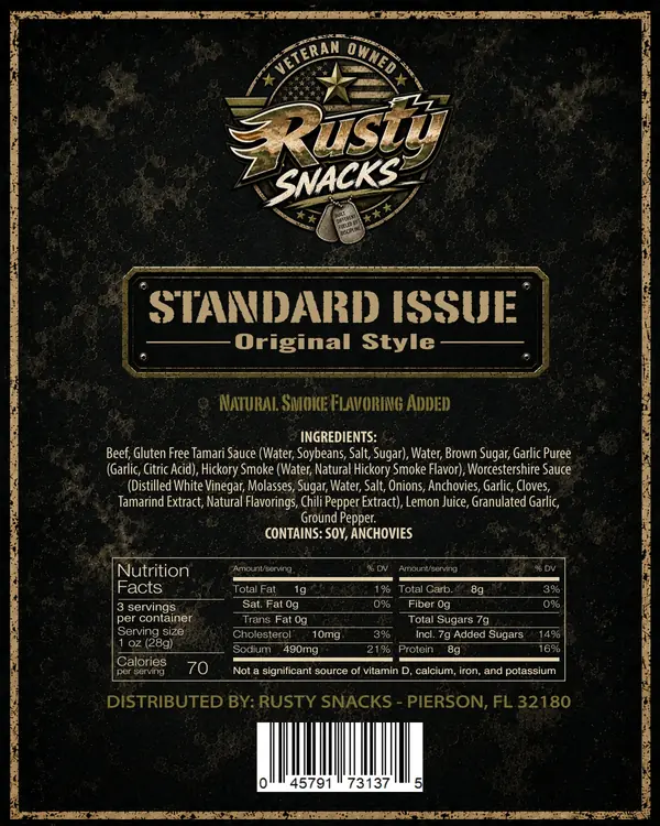Standard Issue — Original Style supplier reference label back